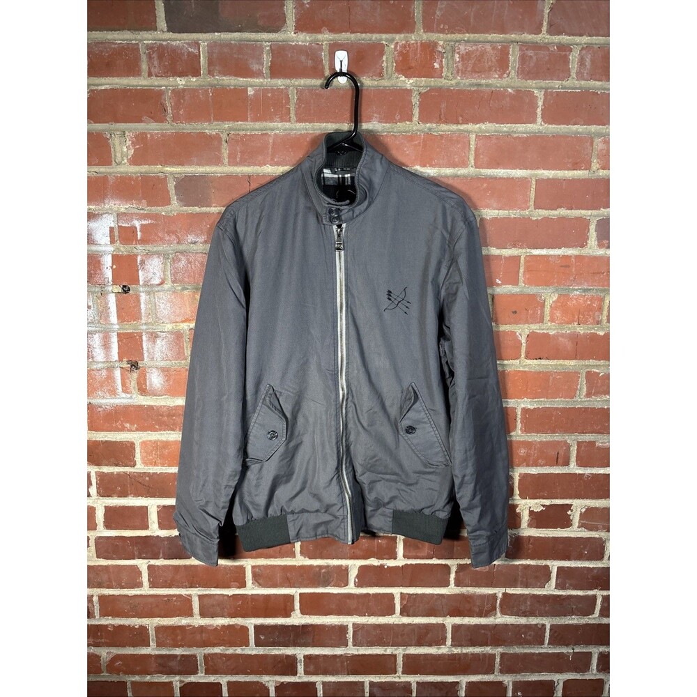 3sixteen Bomber Carolyn Jacket Gray Embroidered Bow And Arrows Zip Up Medium